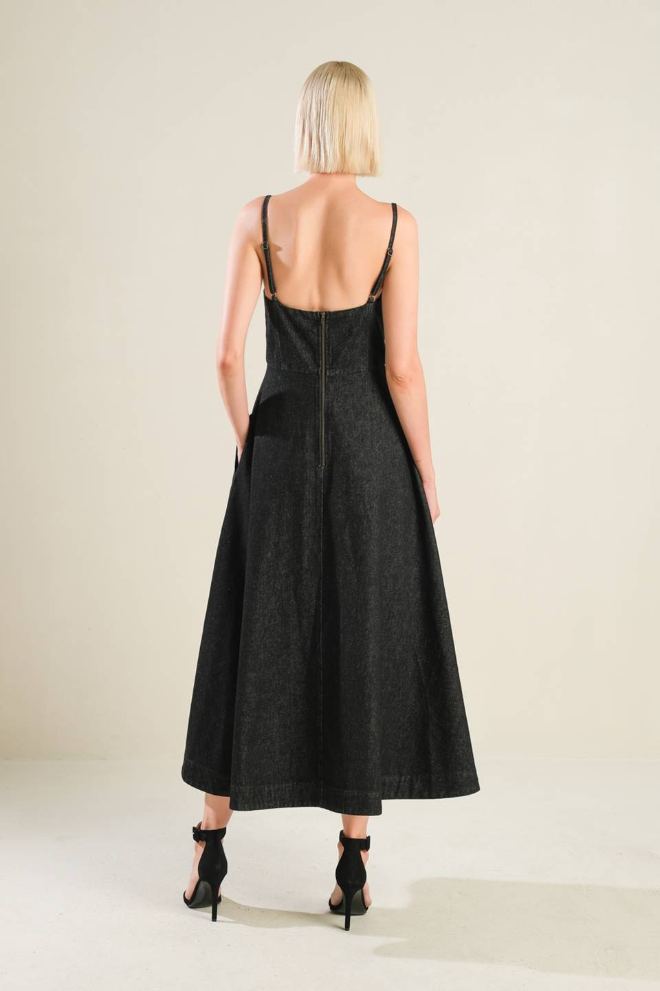 YOU ARE MY SUNSHINE DENIM MIDI DRESS Flying Tomato